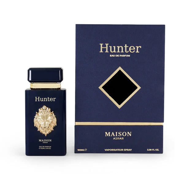 "Hunter Eau De Parfum by Maison Asrar 100ML bottle – masculine luxury scent"