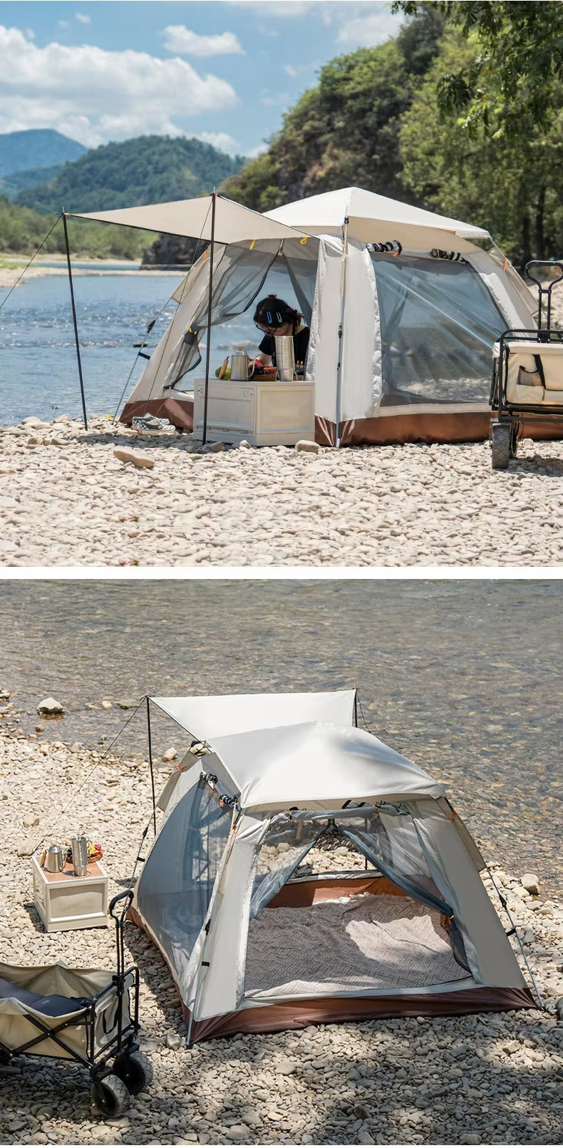 Instant 4 Person Automatic Tent - 𝖥𝖮𝖭𝖲𝖮𝖴𝖰
