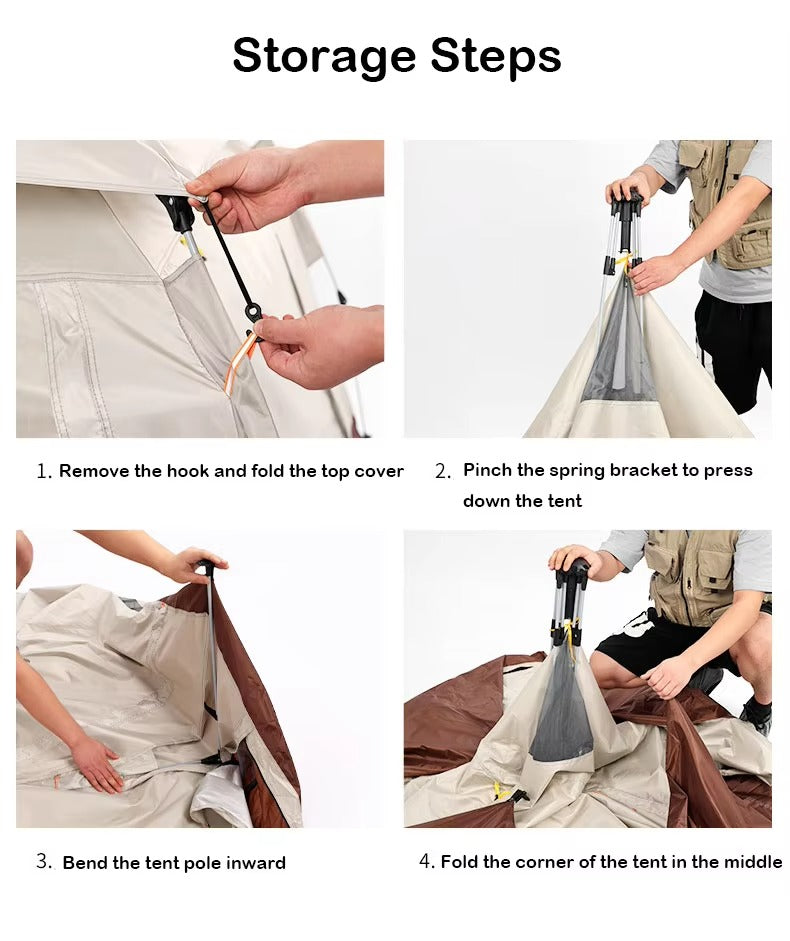 Instant 4 Person Automatic Tent - 𝖥𝖮𝖭𝖲𝖮𝖴𝖰