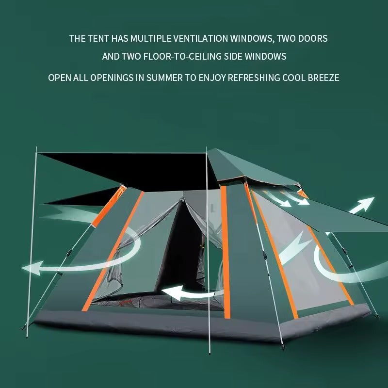 Instant 4 Person Automatic Tent - 𝖥𝖮𝖭𝖲𝖮𝖴𝖰